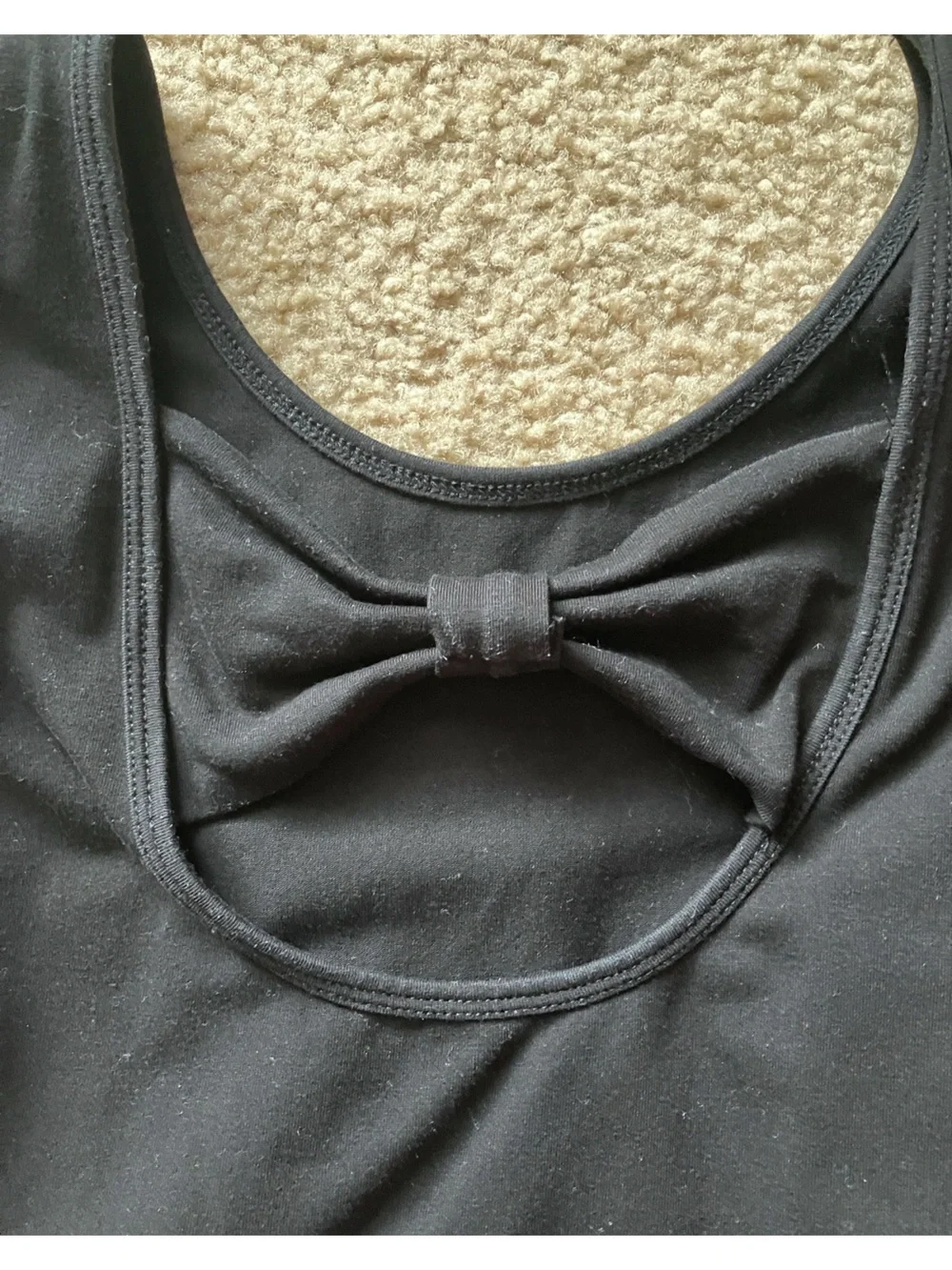 Girls' Black Ruffle Sleeve Dance Leotard